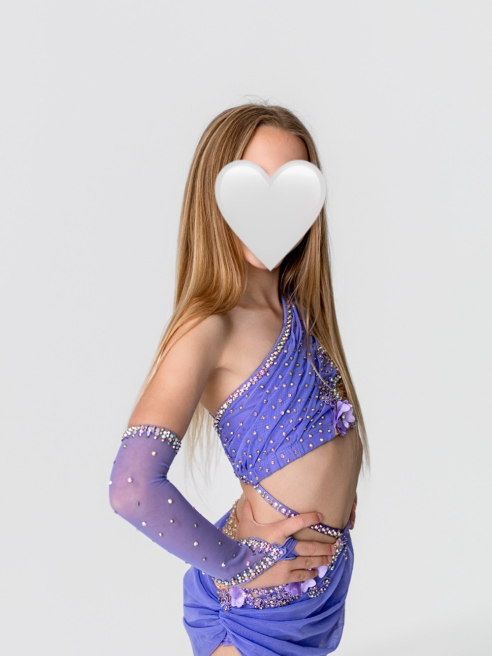 Girls custom purple contemporary/lyrical dance costume